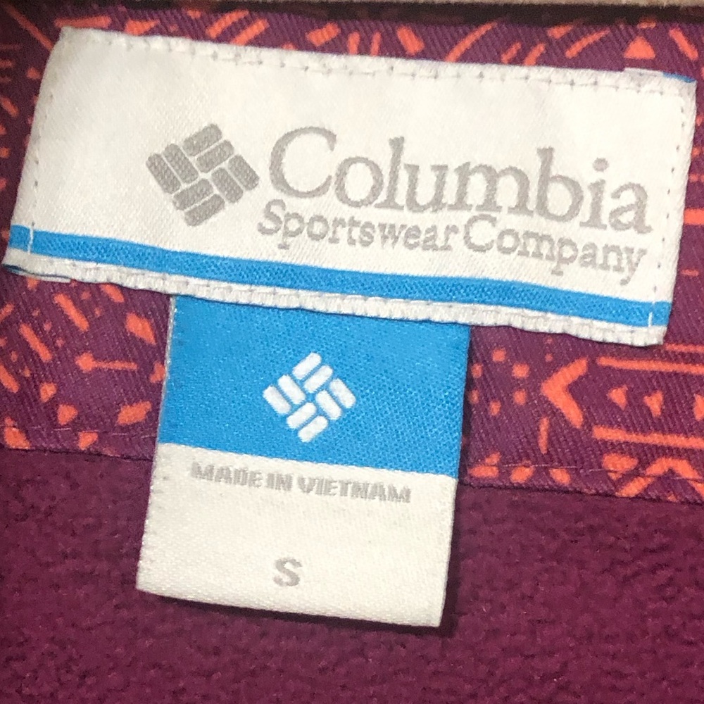 Columbia Burgundy Omni-Tach Waterproof Zip-up Jacket Size Small - Picture 6 of 13